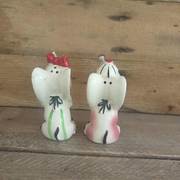 Vintage 1950s Anthropomorphic Kitschy Elephant Salt & Pepper Shakers Trunks Up - Picture 6 of 9